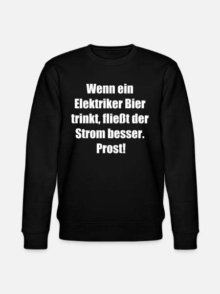 Elektriker + Bier = Perfekte Kombination - Stanley/Stella Unisex Bio-Sweatshirt CHANGER - Schwarz