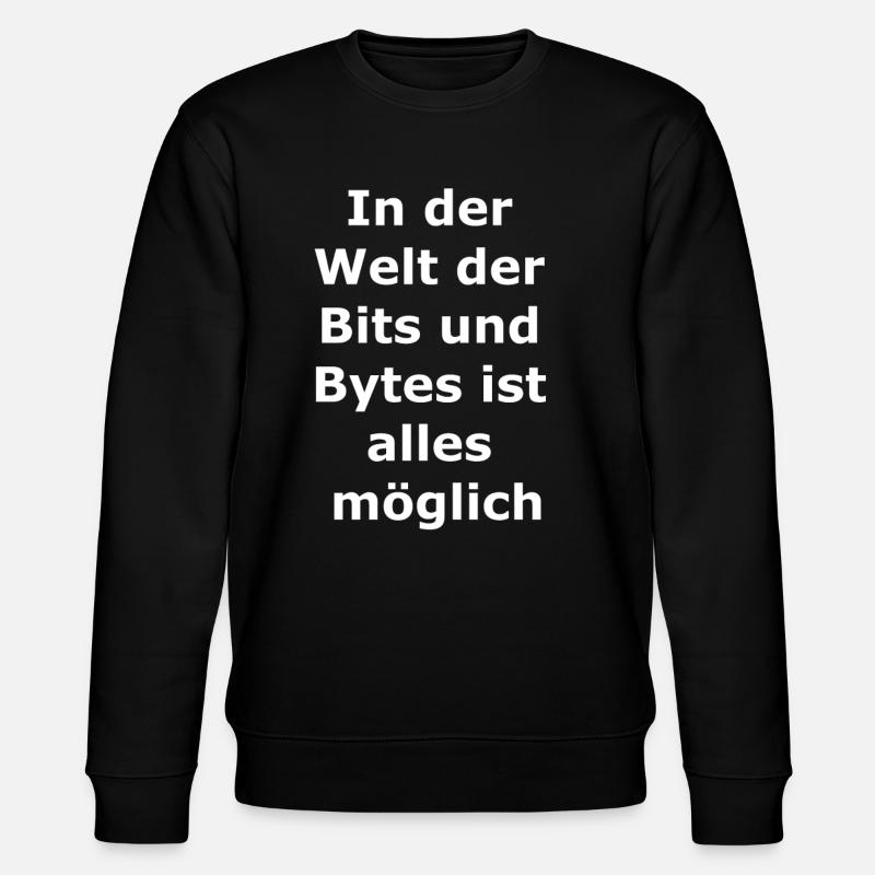 Geschenk für Informatiker - Stanley/Stella Unisex Bio-Sweatshirt CHANGER  - Schwarz