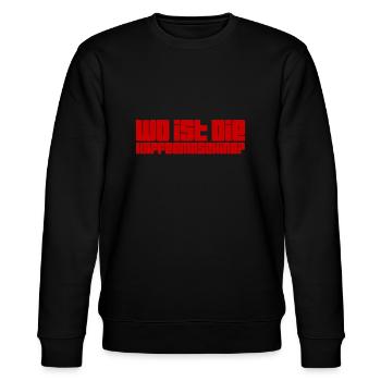 gibt es Kaffee? - Stanley/Stella Unisex Bio-Sweatshirt CHANGER  - Schwarz - Vorne - Nik (191cm) & Marisol (170cm)