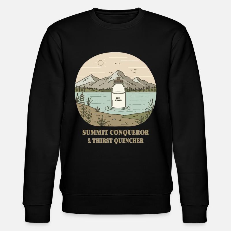 Randonneurs au sommet et désaltérants - Sweat bio CHANGER Stanley/Stella Unisexe - noir