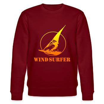 Windsurfer - Stanley/Stella Unisex Bio-Sweatshirt CHANGER  - Burgunderrot - Vorne - Nik (191cm) & Marisol (170cm)