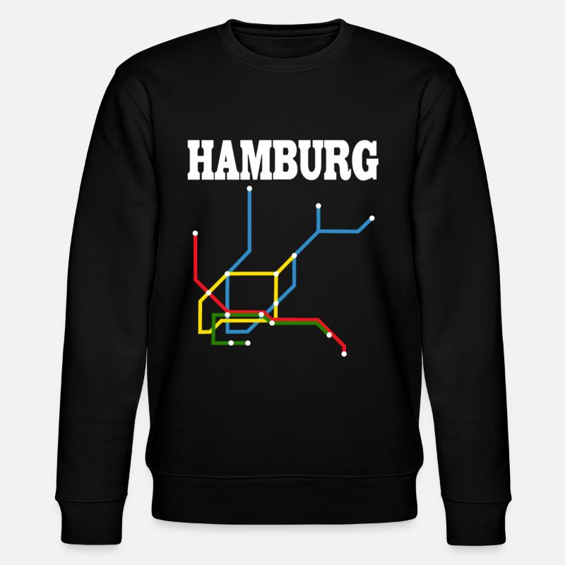 Hamburg U Bahn U-Bahn - Stanley/Stella Unisex Bio-Sweatshirt CHANGER  - Schwarz