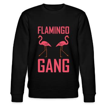 Flamingo Gang - Stanley/Stella Unisex Bio-Sweatshirt CHANGER  - Schwarz - Vorne - Nik (191cm) & Marisol (170cm)