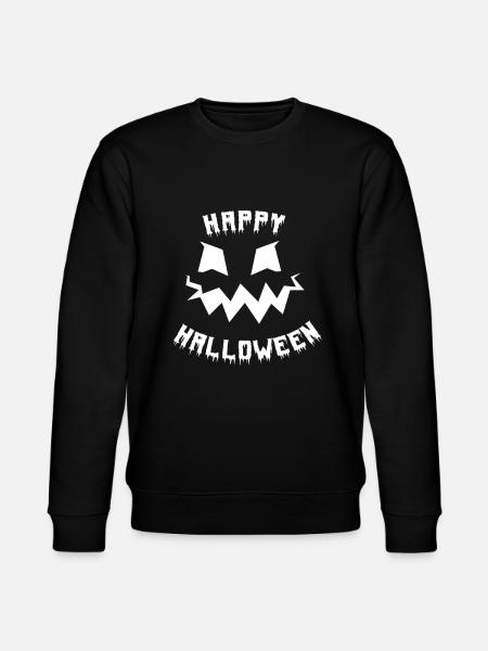 Happy Halloween Pumpkin Face - Stanley/Stella CHANGER Unisex Organic Sweatshirt - black