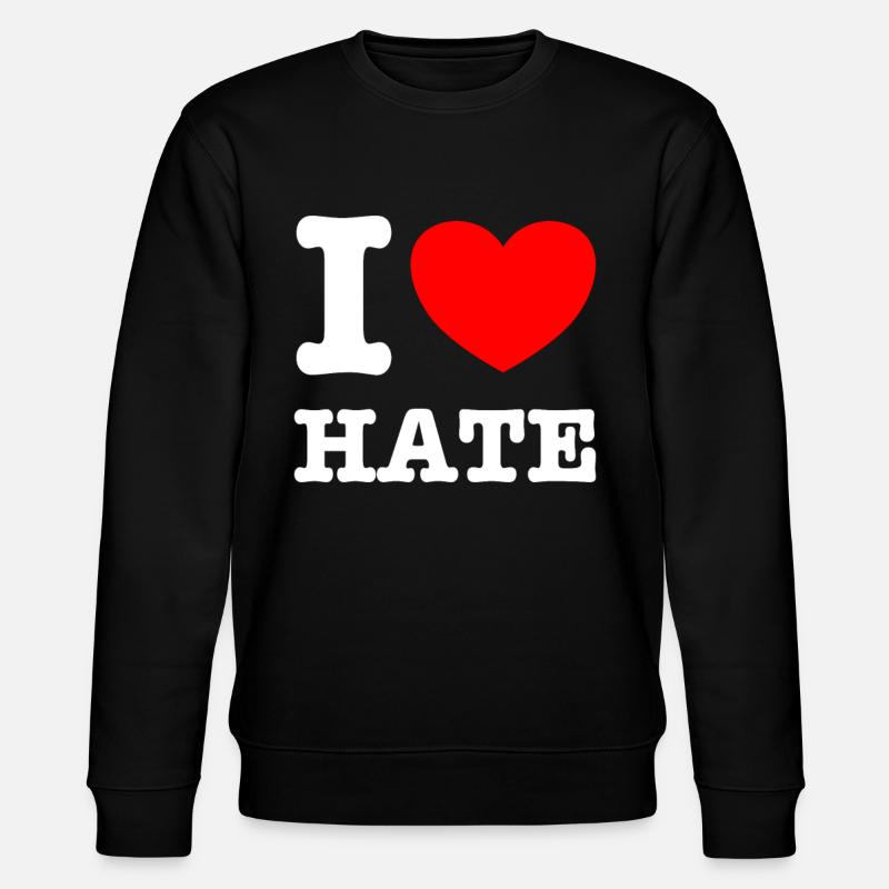 I Love Hate - Stanley/Stella Unisex Bio-Sweatshirt CHANGER - Schwarz
