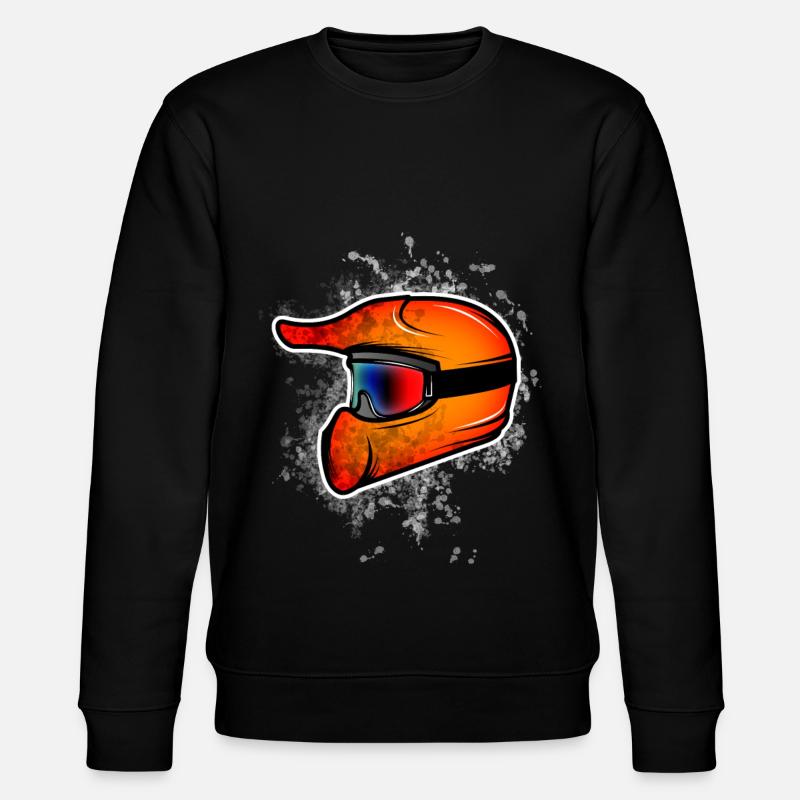 Rouge motocross - Sweat bio CHANGER Stanley/Stella Unisexe - noir