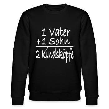Vater und Sohn - Stanley/Stella Unisex Bio-Sweatshirt CHANGER  - Schwarz - Vorne - Nik (191cm) & Marisol (170cm)
