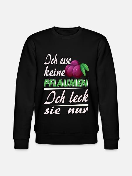 Ich esse keine Pflaumen - Stanley/Stella Unisex Bio-Sweatshirt CHANGER - Schwarz