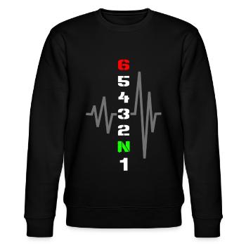 1N23456 - Stanley/Stella Unisex Bio-Sweatshirt CHANGER  - Schwarz - Vorne - Nik (191cm) & Marisol (170cm)