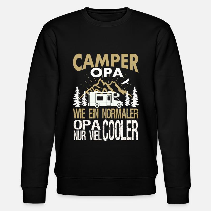 camper opa - Stanley/Stella Unisex Bio-Sweatshirt CHANGER  - Schwarz