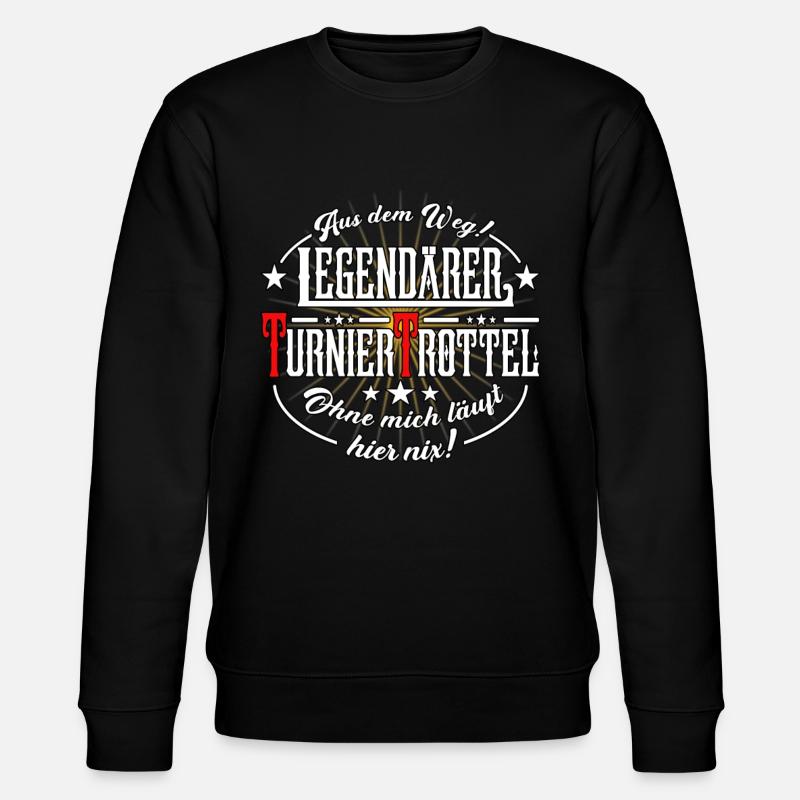 TurnierTrottel Pferd Reiter Reitsport Pferdespruch - Stanley/Stella Unisex Bio-Sweatshirt CHANGER  - Schwarz