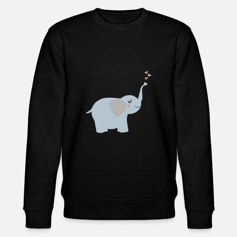Cute elephant - Stanley/Stella CHANGER Unisex Organic Sweatshirt - black