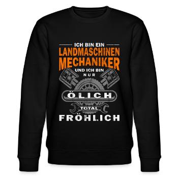 Landmaschinen Mechaniker Schrauber Mechatroniker - Stanley/Stella Unisex Bio-Sweatshirt CHANGER  - Schwarz - Vorne - Nik (191cm) & Marisol (170cm)