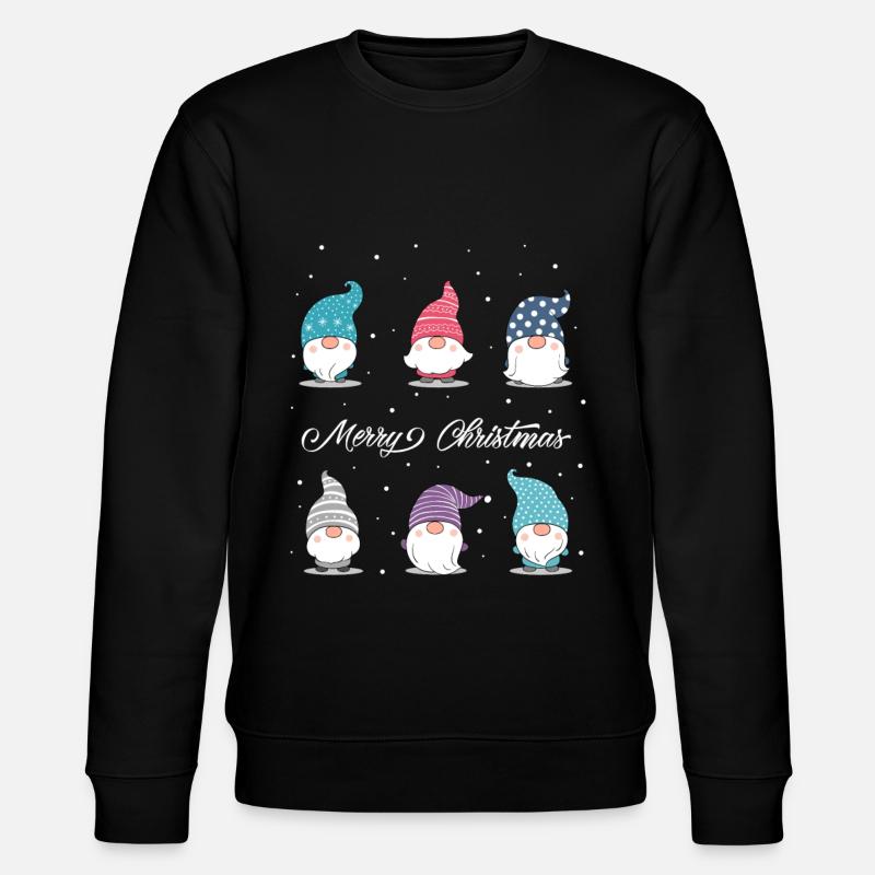 Weihnachten Wichtel - Stanley/Stella Unisex Bio-Sweatshirt CHANGER - Schwarz