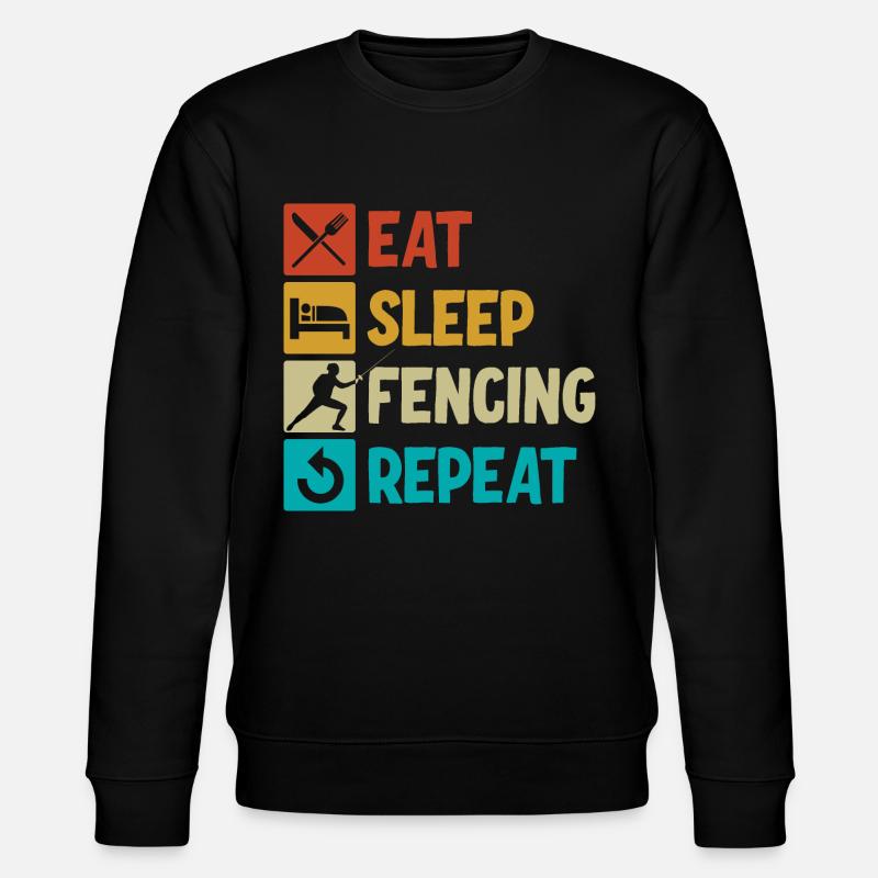 Fechten - Stanley/Stella Unisex Bio-Sweatshirt CHANGER  - Schwarz