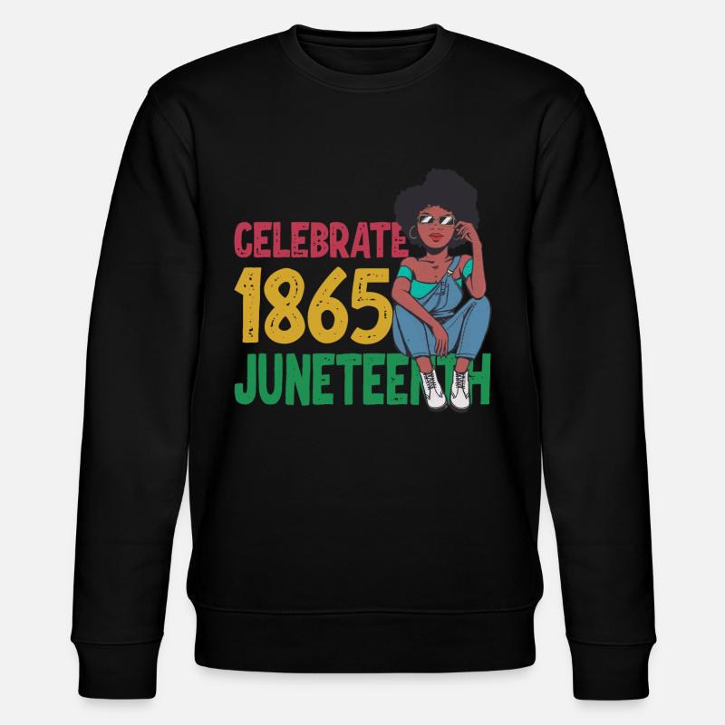 Juneteenth - Stanley/Stella CHANGER Unisex Organic Sweatshirt - black