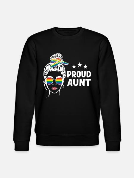 LGBT Proud Aunt - Stanley/Stella CHANGER Unisex Organic Sweatshirt - black