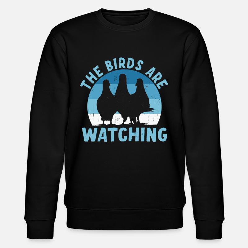 Birds Are Watching - Stanley/Stella Unisex Bio-Sweatshirt CHANGER  - Schwarz