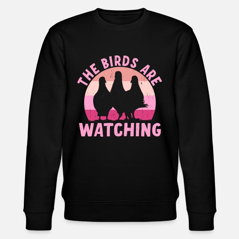 Les oiseaux observent - Sweat bio CHANGER Stanley/Stella Unisexe - noir