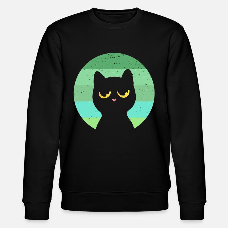 Chat Rétro - Sweat bio CHANGER Stanley/Stella Unisexe - noir