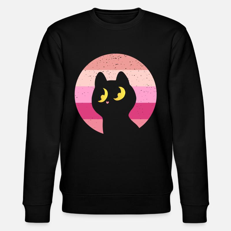 Chat Rétro - Sweat bio CHANGER Stanley/Stella Unisexe - noir