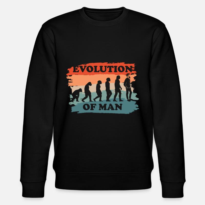 Evolution of man - Stanley/Stella CHANGER Unisex Organic Sweatshirt - black