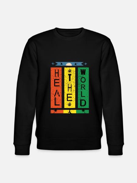 Heal the world - Stanley/Stella Unisex Bio-Sweatshirt CHANGER  - Schwarz