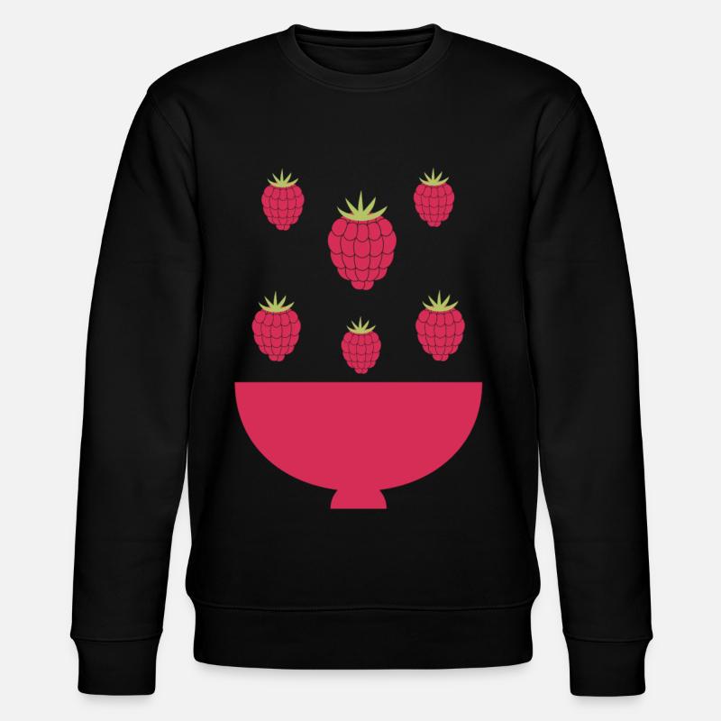 Raspberry explosion - Stanley/Stella CHANGER Unisex Organic Sweatshirt - black