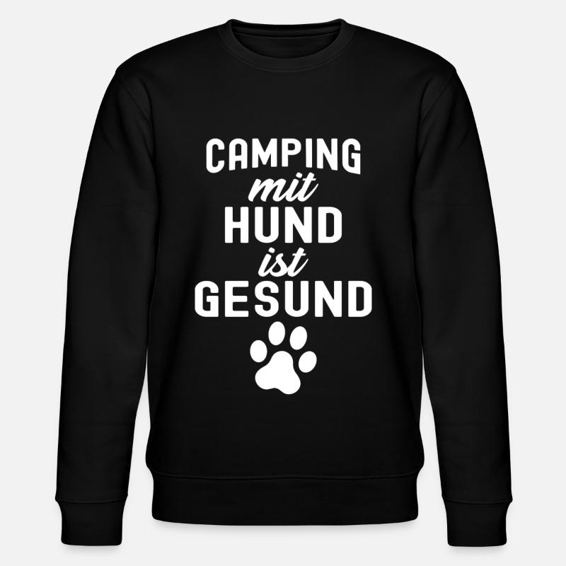 Camping Hund witzig - Stanley/Stella Unisex Bio-Sweatshirt CHANGER - Schwarz