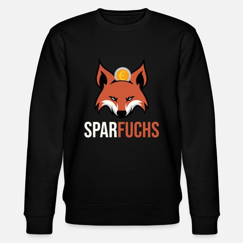 Sparfuchs Fuchs Geizhals lustig - Stanley/Stella Unisex Bio-Sweatshirt CHANGER - Schwarz