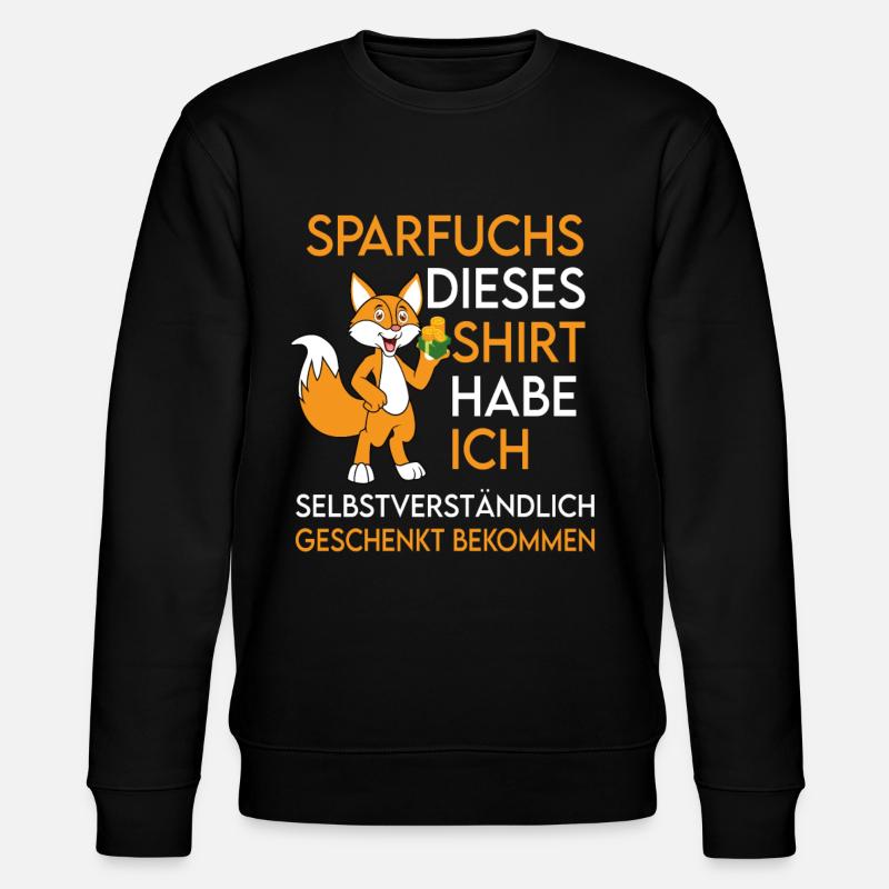 Sparfuchs Sparer lustig - Stanley/Stella Unisex Bio-Sweatshirt CHANGER  - Schwarz
