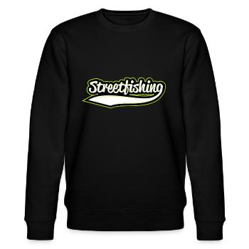 Streetfishing Anglen Spinnfischen Barsch - Stanley/Stella Unisex Bio-Sweatshirt CHANGER  - Schwarz - Vorne - Nik (191cm) & Marisol (170cm)