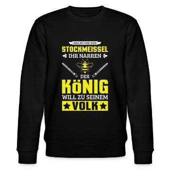 Imker Bienenzüchter Bienen - Stanley/Stella Unisex Bio-Sweatshirt CHANGER  - Schwarz - Vorne - Nik (191cm) & Marisol (170cm)