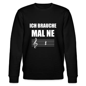 Musik Pause Witz Musiker - Stanley/Stella Unisex Bio-Sweatshirt CHANGER  - Schwarz - Vorne - Nik (191cm) & Marisol (170cm)
