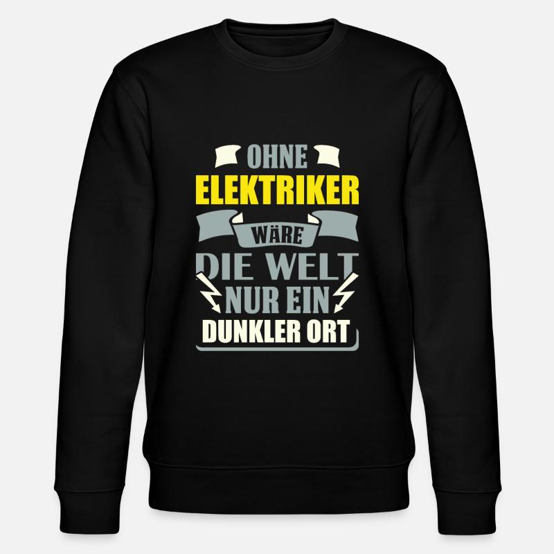 Elektriker - Stanley/Stella Unisex Bio-Sweatshirt CHANGER  - Schwarz
