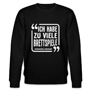 Brettspiel Brettspiele Tabletop - Stanley/Stella Unisex Bio-Sweatshirt CHANGER  - Schwarz - Vorne - Nik (191cm) & Marisol (170cm)