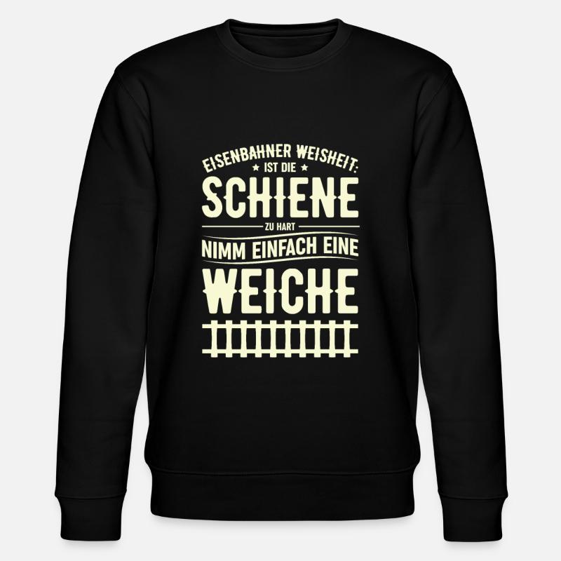 Eisenbahner - Stanley/Stella Unisex Bio-Sweatshirt CHANGER  - Schwarz