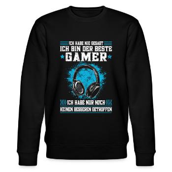 Lustiger Teenager Gaming Spruch - Gamer Jungs - Stanley/Stella Unisex Bio-Sweatshirt CHANGER  - Schwarz - Vorne - Nik (191cm) & Marisol (170cm)