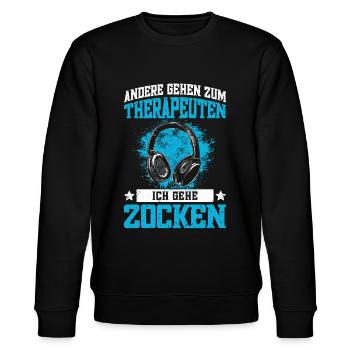 Lustiger Teenager Gaming Spruch - Gamer Jungs - Stanley/Stella Unisex Bio-Sweatshirt CHANGER  - Schwarz - Vorne - Nik (191cm) & Marisol (170cm)