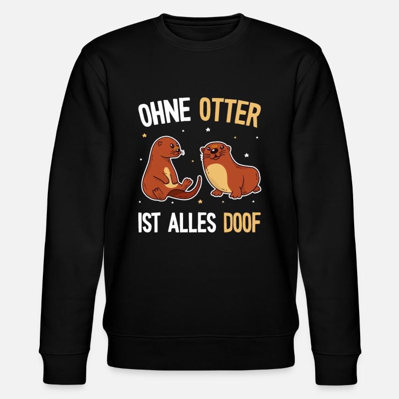 Lustiger Seeotter Spruch - Otter - Stanley/Stella Unisex Bio-Sweatshirt CHANGER  - Schwarz