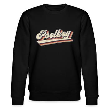 Poolboy Lifeguard Lifeguard Swimming Pool - Stanley/Stella CHANGER Unisex Organic Sweatshirt - black - Front - Nik (191cm) & Marisol (170cm)