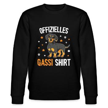 Teckel Hund Spruch - Dachshund & Dackel - Stanley/Stella Unisex Bio-Sweatshirt CHANGER  - Schwarz - Vorne - Nik (191cm) & Marisol (170cm)