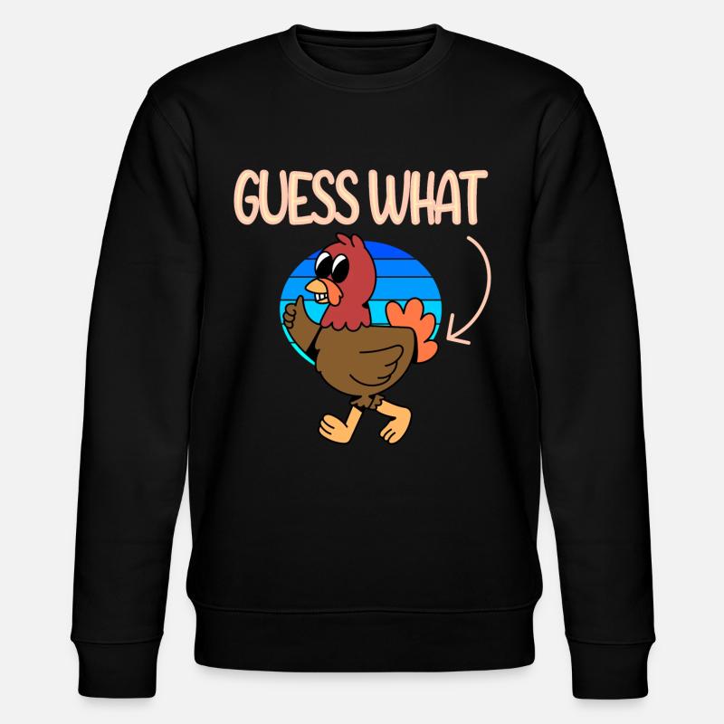 Guess what Chicken - Stanley/Stella Unisex Bio-Sweatshirt CHANGER  - Schwarz