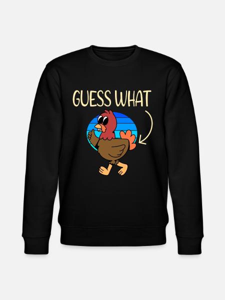 Guess what Chicken - Stanley/Stella Unisex Bio-Sweatshirt CHANGER  - Schwarz