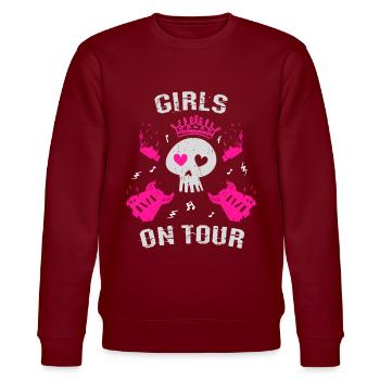 Filles en tournée - Sweat bio CHANGER Stanley/Stella Unisexe - bordeaux - Devant - Nik (191cm) & Marisol (170cm)