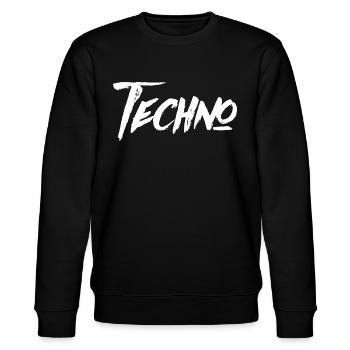 TECHNO DJ Rave/Party/Club/Festival Geschenk - Stanley/Stella Unisex Bio-Sweatshirt CHANGER  - Schwarz - Vorne - Nik (191cm) & Marisol (170cm)