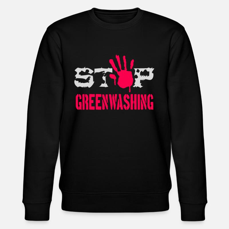 Stopp Greenwashing - Stanley/Stella Unisex Bio-Sweatshirt CHANGER  - Schwarz