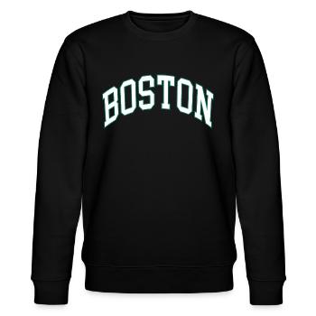 Boston - Stanley/Stella CHANGER Unisex Organic Sweatshirt - black - Front - Nik (191cm) & Marisol (170cm)