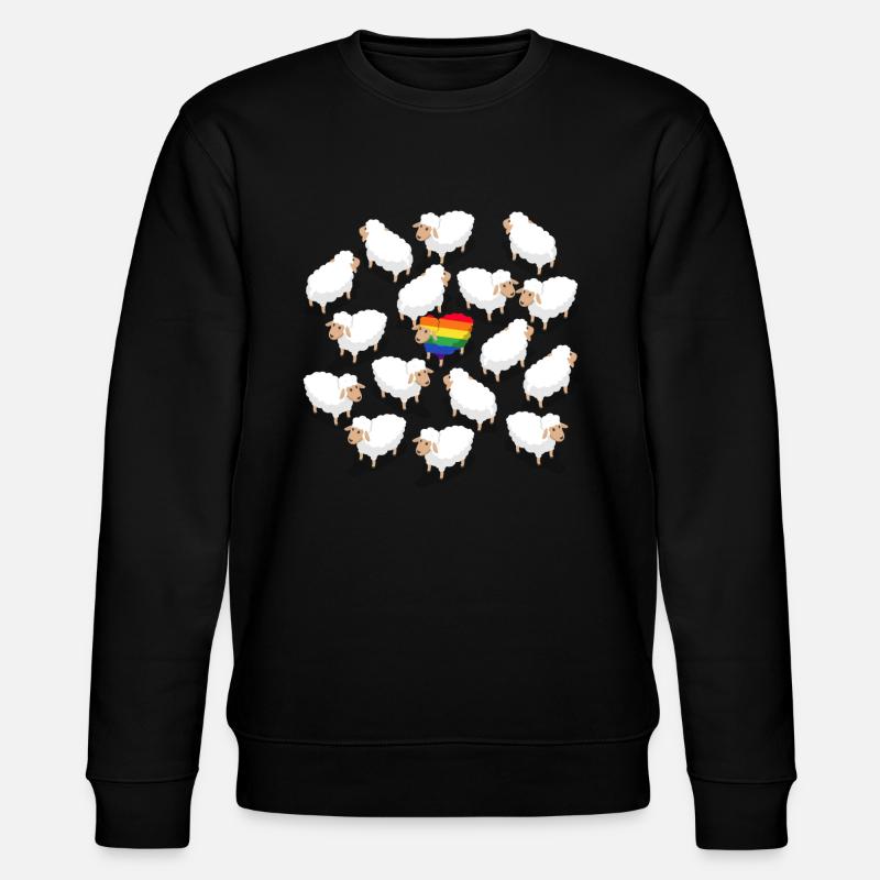 Rainbow Sheep - Sweat bio CHANGER Stanley/Stella Unisexe - noir