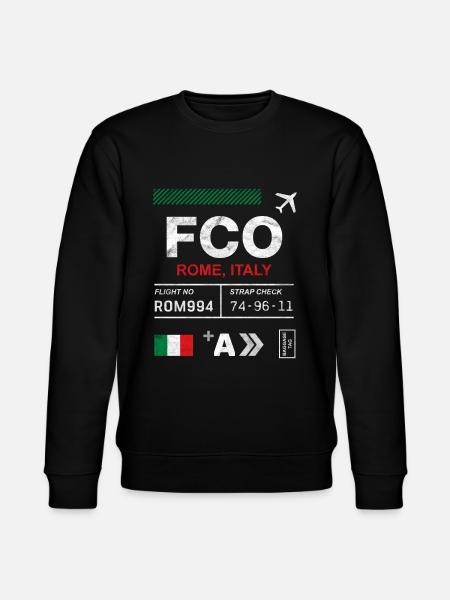 Étiquette d’aéroport de Rome - Sweat bio CHANGER Stanley/Stella Unisexe - noir